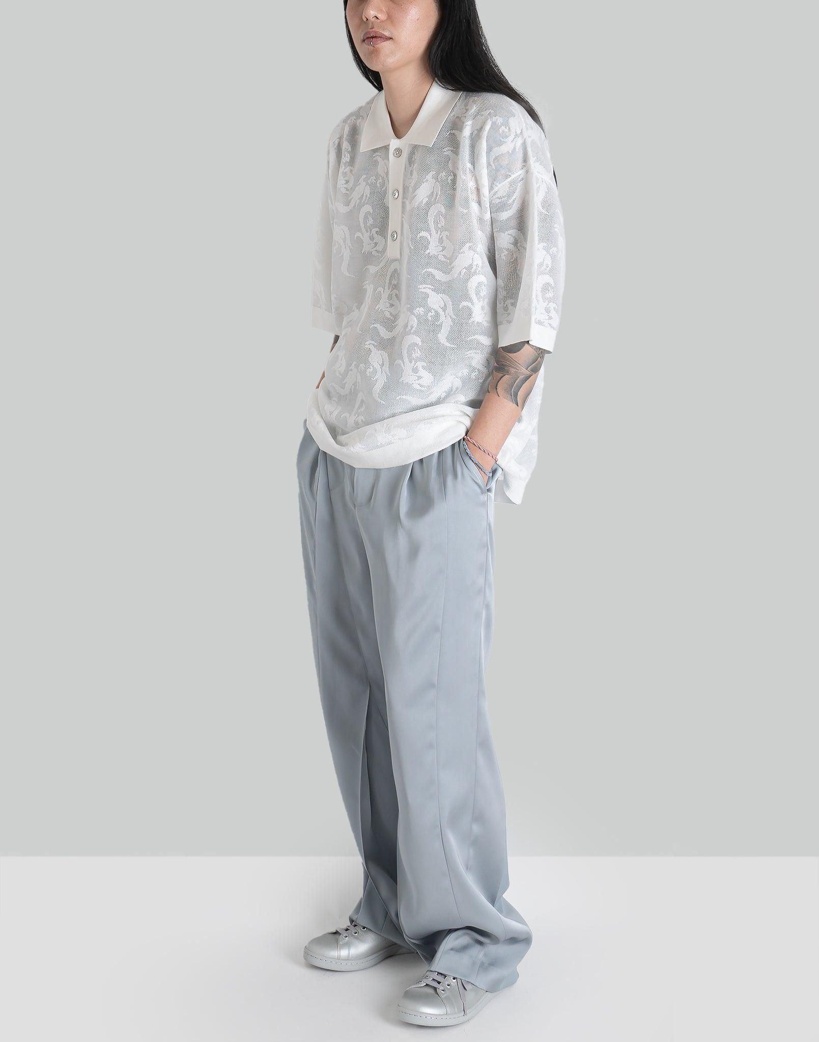 FENG CHEN WANG - PHOENIX TRANSPARENT JACQUARD POLO - 082plus