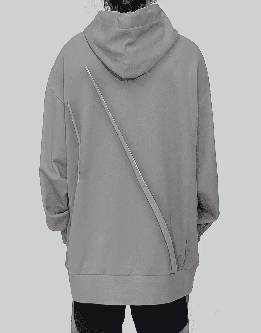 FENG CHEN WANG - PLEATED AND PRINTED HOODIE - 082plus