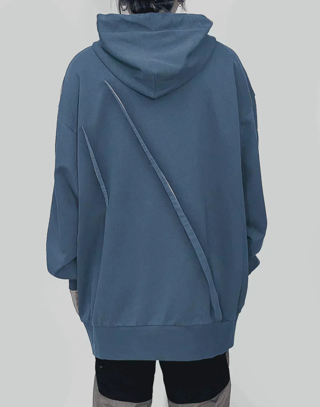 FENG CHEN WANG - PLEATED AND PRINTED HOODIE - 082plus