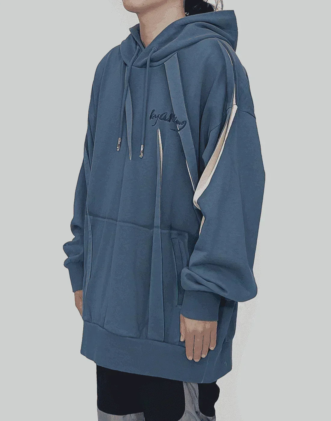 FENG CHEN WANG - PLEATED AND PRINTED HOODIE - 082plus