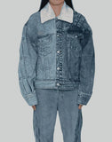 PLEATED DENIM JACKET
