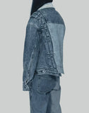 FENG CHEN WANG - PLEATED DENIM JACKET - 082plus