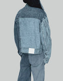 FENG CHEN WANG - PLEATED DENIM JACKET - 082plus