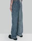 FENG CHEN WANG - PLEATED DENIM JEANS - 082plus