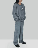 FENG CHEN WANG - PLEATED DENIM JEANS - 082plus