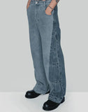 FENG CHEN WANG - PLEATED DENIM JEANS - 082plus