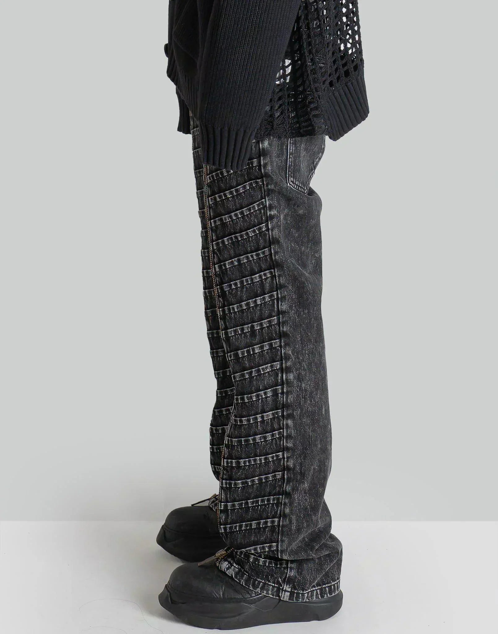 FENG CHEN WANG - PLEATED DENIM TROUSER - 082plus