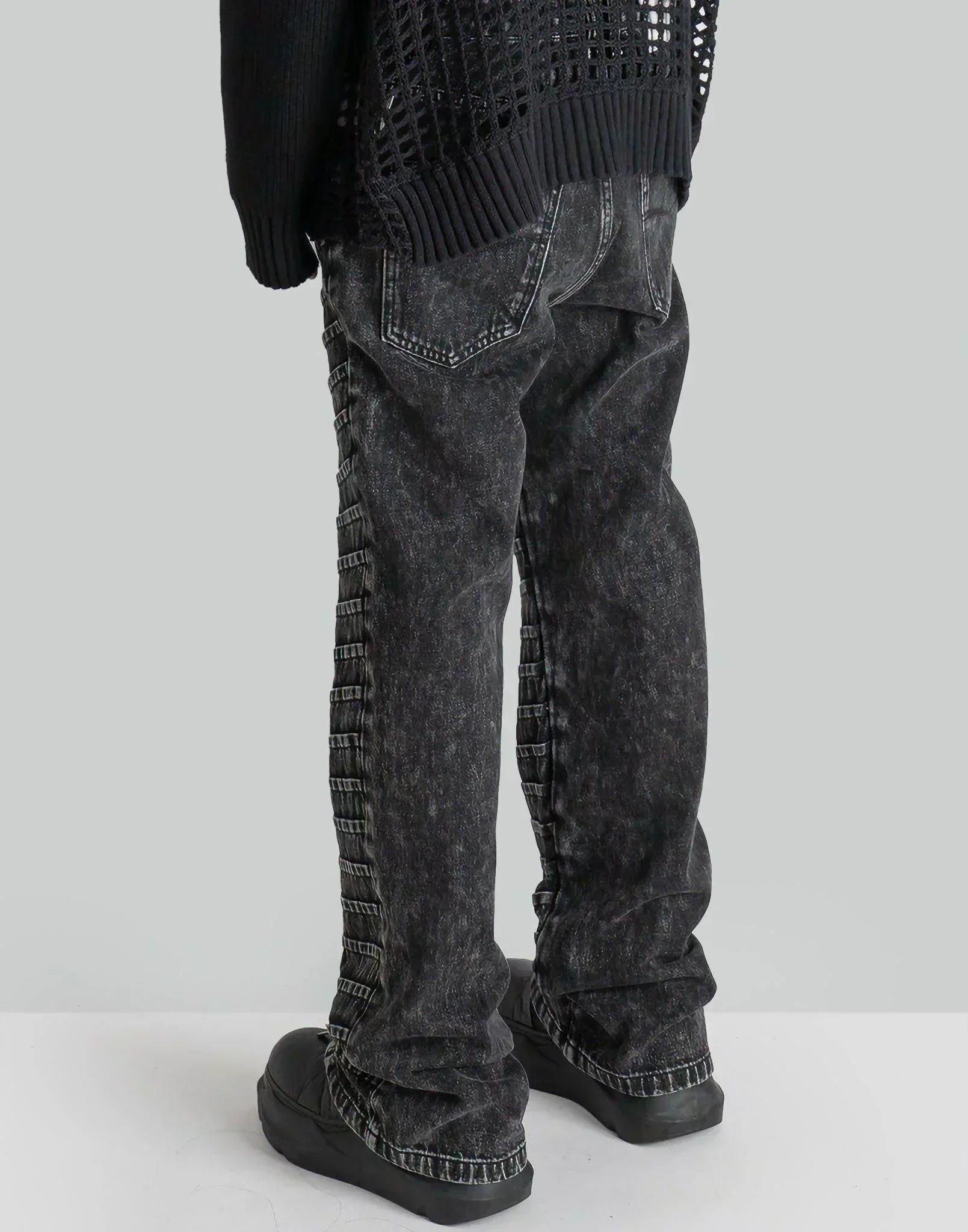 FENG CHEN WANG - PLEATED DENIM TROUSER - 082plus