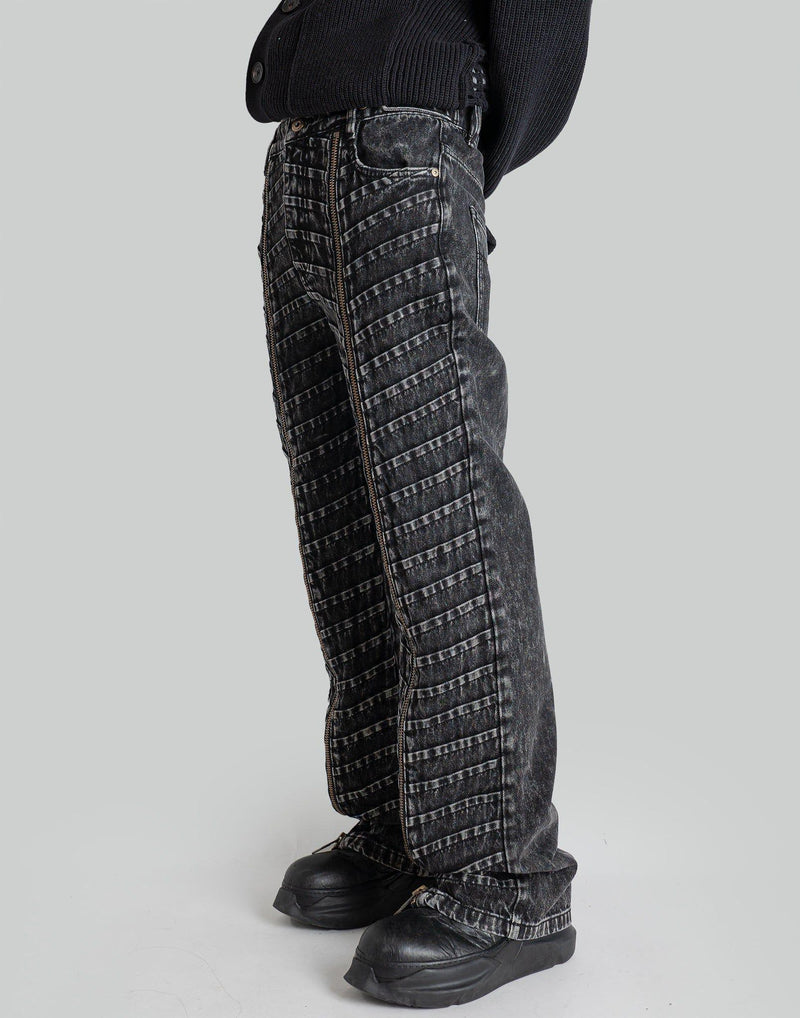 FENG CHEN WANG - PLEATED DENIM TROUSER - 082plus