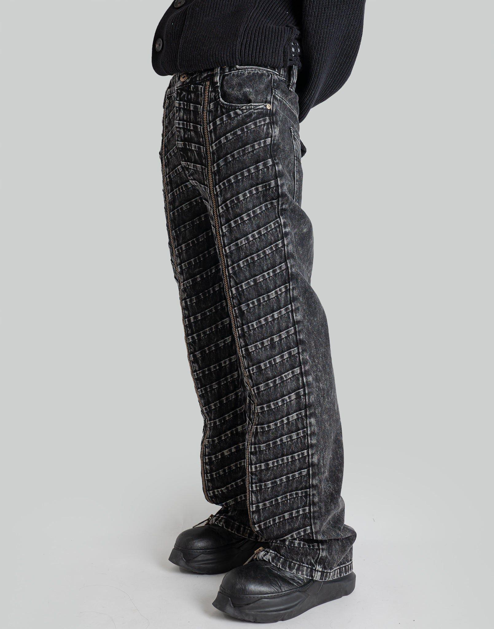 FENG CHEN WANG - PLEATED DENIM TROUSER - 082plus