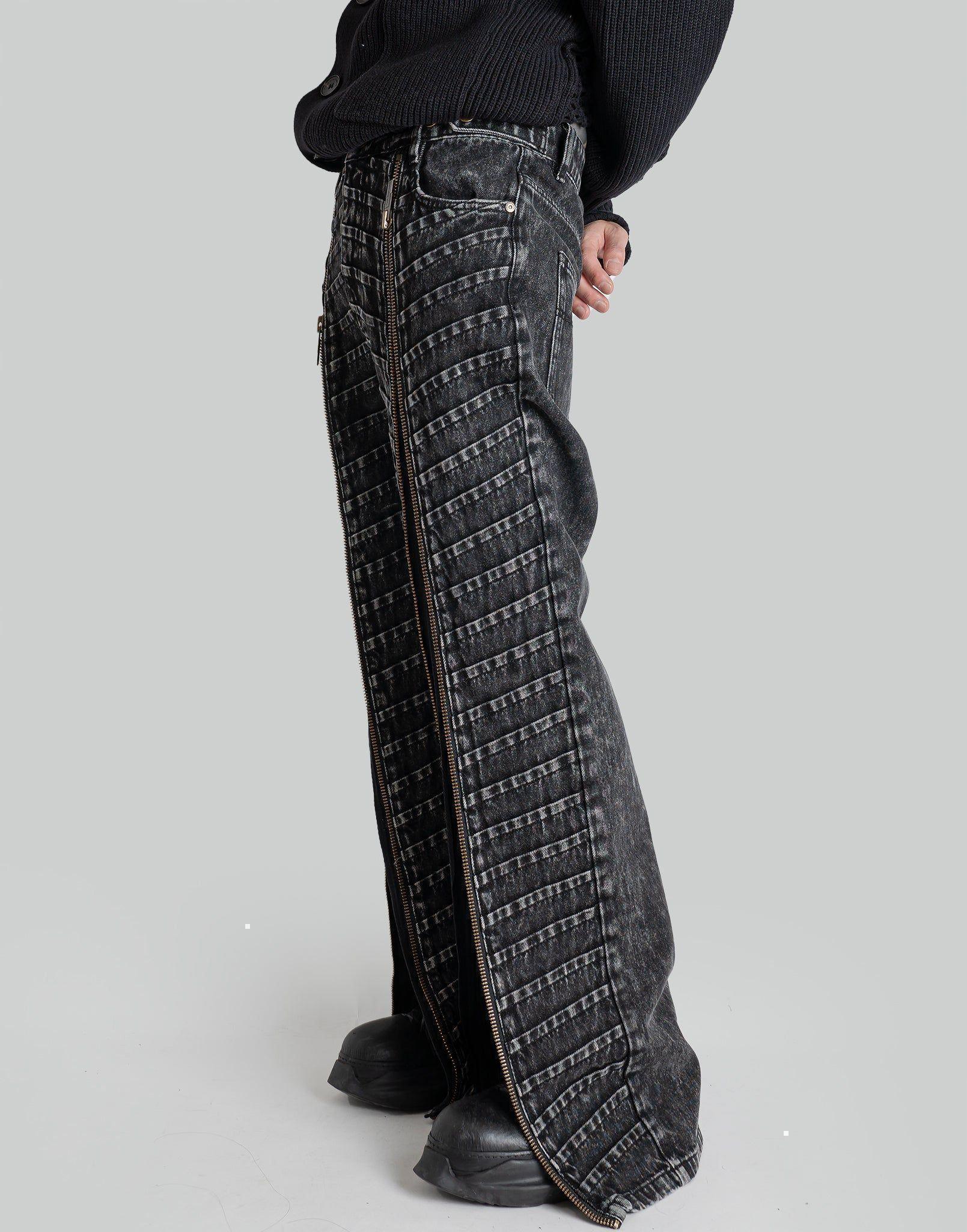 FENG CHEN WANG - PLEATED DENIM TROUSER - 082plus