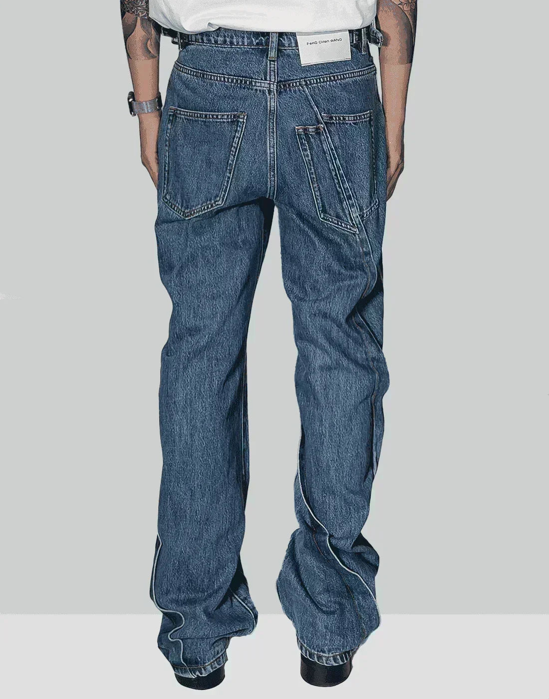 FENG CHEN WANG - PLEATED JEANS - 082plus