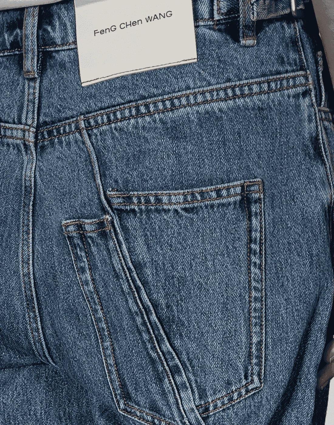 FENG CHEN WANG - PLEATED JEANS - 082plus