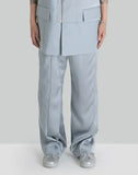 PLEATED SUIT TROUSERS