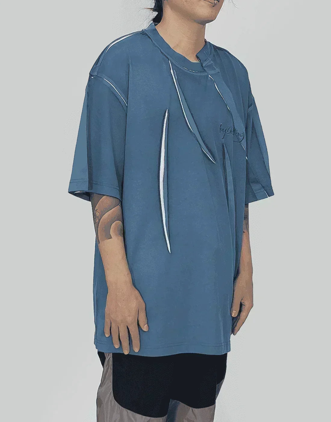 FENG CHEN WANG - PLEATED T-SHIRT - 082plus