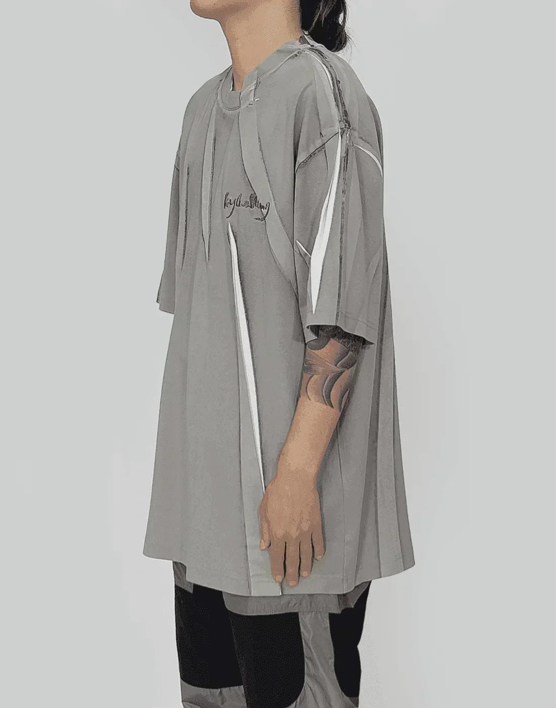 FENG CHEN WANG - PLEATED T-SHIRT - 082plus