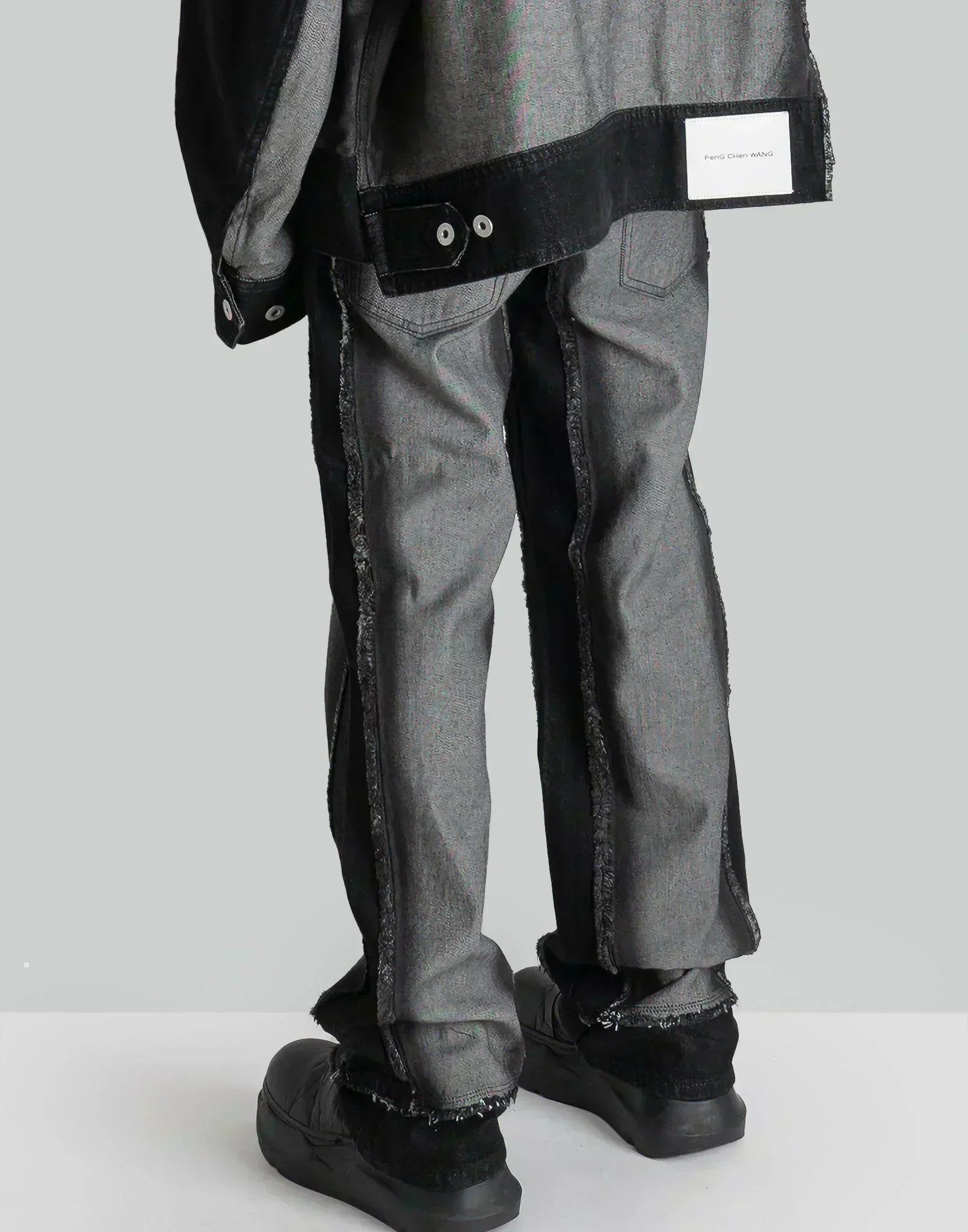 FENG CHEN WANG - RAW EDGE PATCHWORK TROUSERS - 082plus