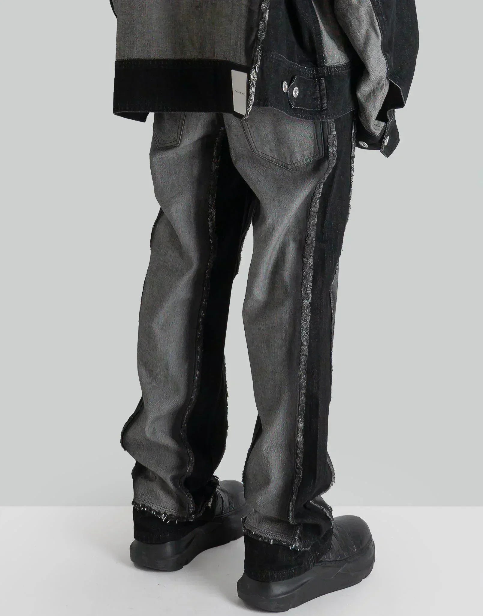 FENG CHEN WANG - RAW EDGE PATCHWORK TROUSERS - 082plus