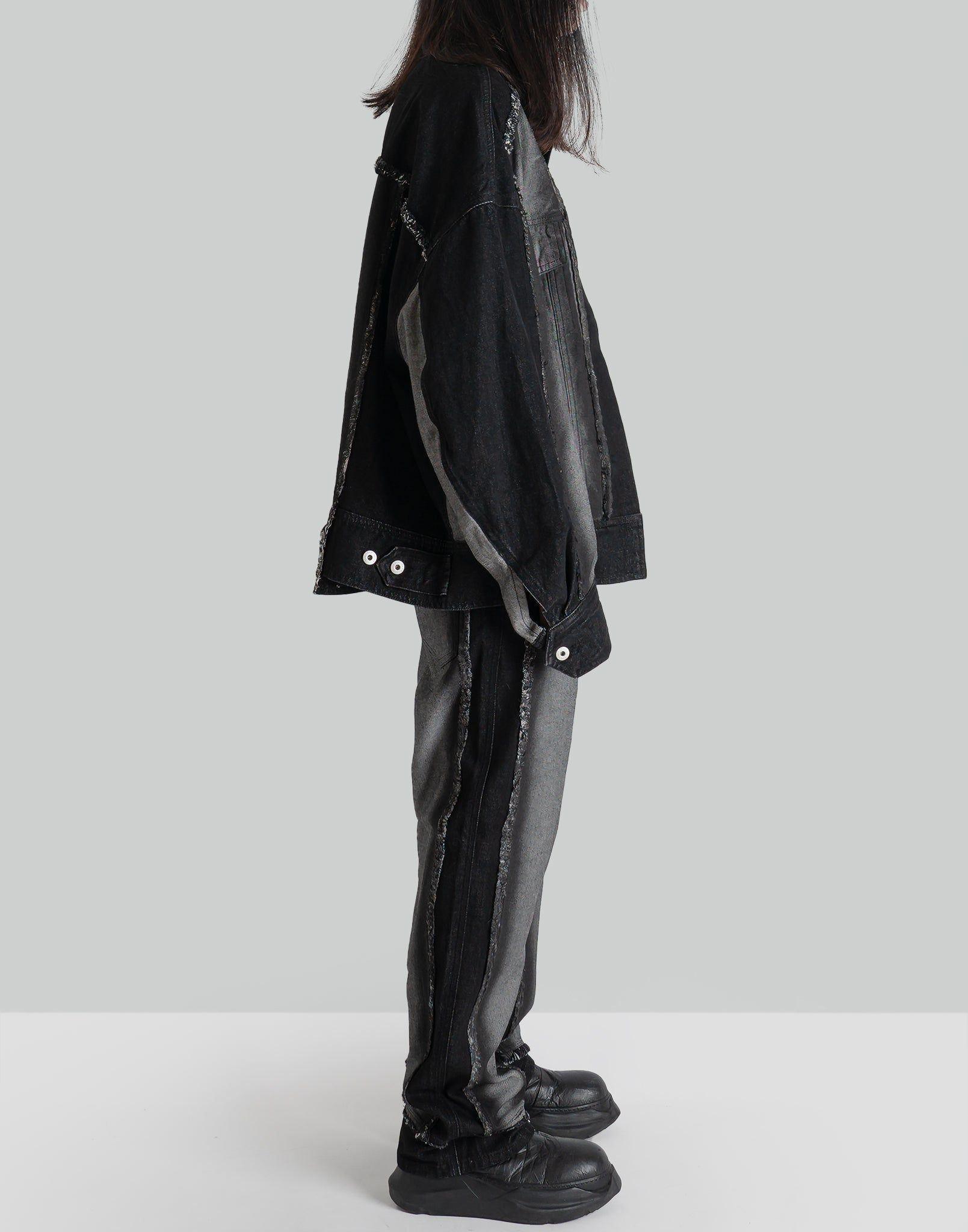 FENG CHEN WANG - RAW EDGE PATCHWORK TROUSERS - 082plus