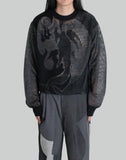 FENG CHEN WANG - SHEER PHOENIX JACQUARD KNIT - 082plus