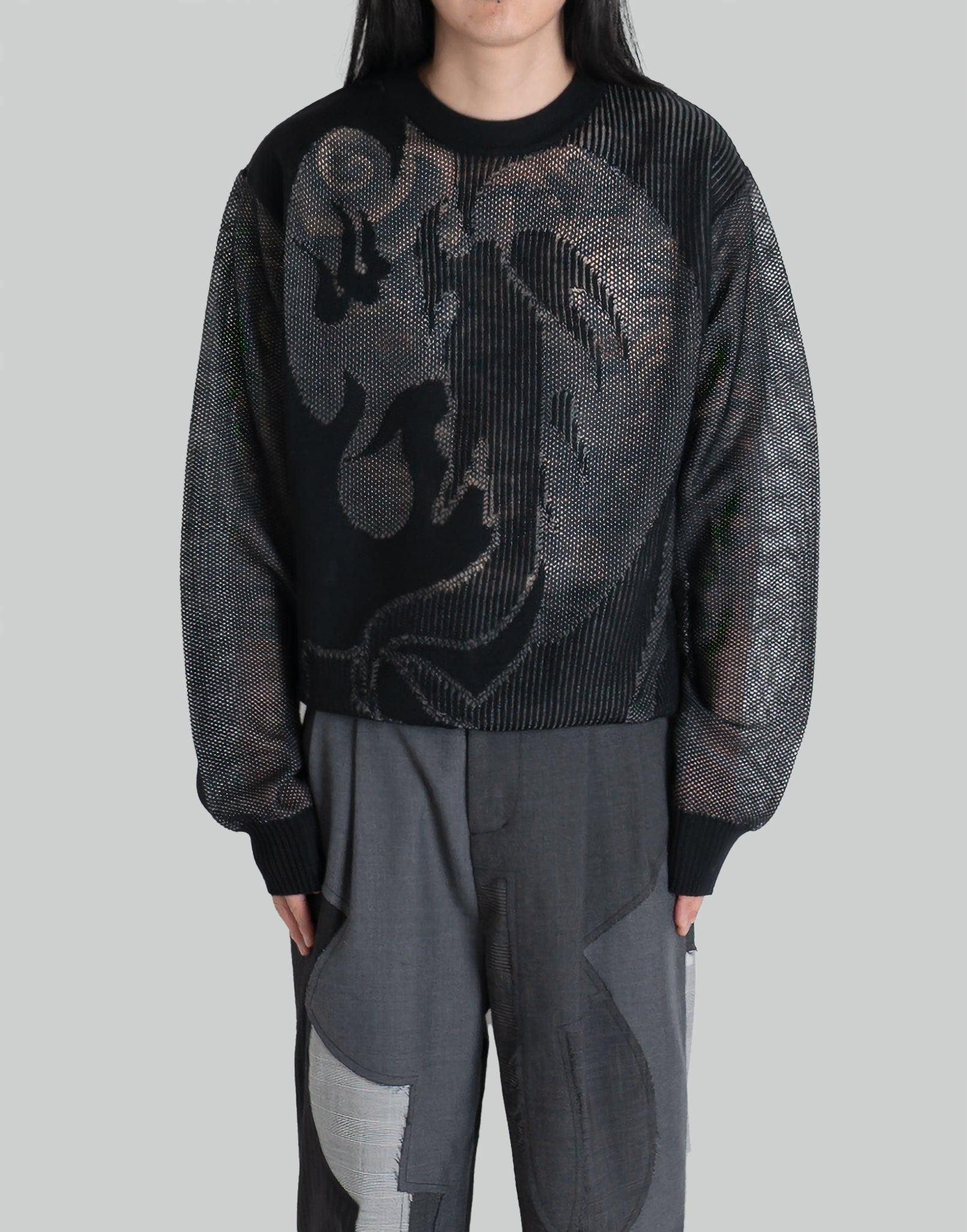 FENG CHEN WANG - SHEER PHOENIX JACQUARD KNIT - 082plus
