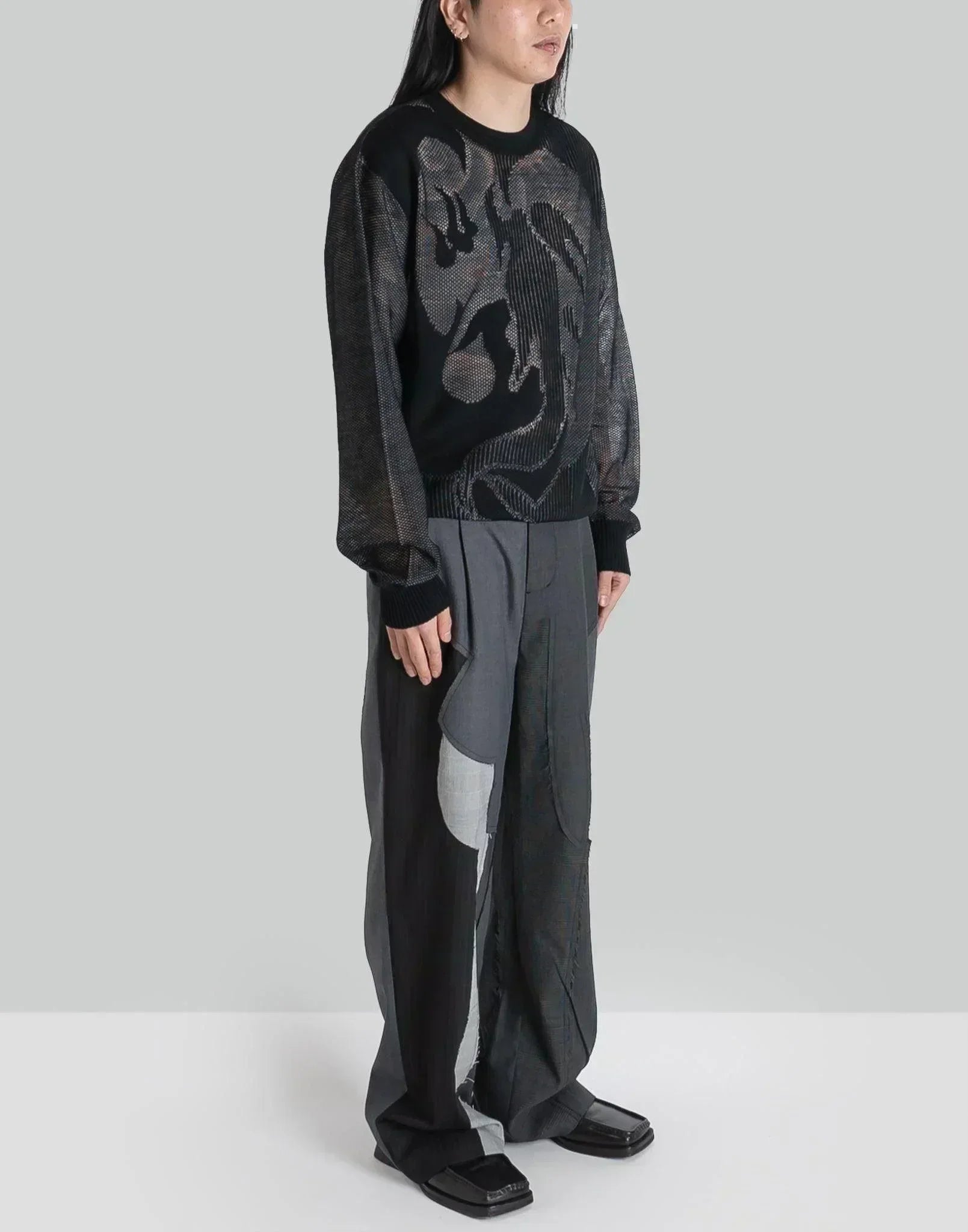 FENG CHEN WANG - SHEER PHOENIX JACQUARD KNIT - 082plus