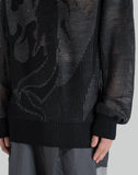 FENG CHEN WANG - SHEER PHOENIX JACQUARD KNIT - 082plus