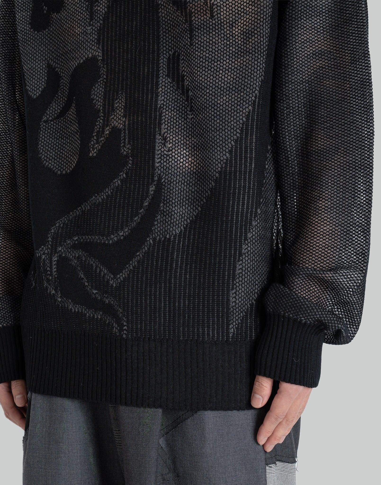 FENG CHEN WANG - SHEER PHOENIX JACQUARD KNIT - 082plus