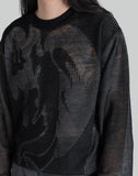 FENG CHEN WANG - SHEER PHOENIX JACQUARD KNIT - 082plus