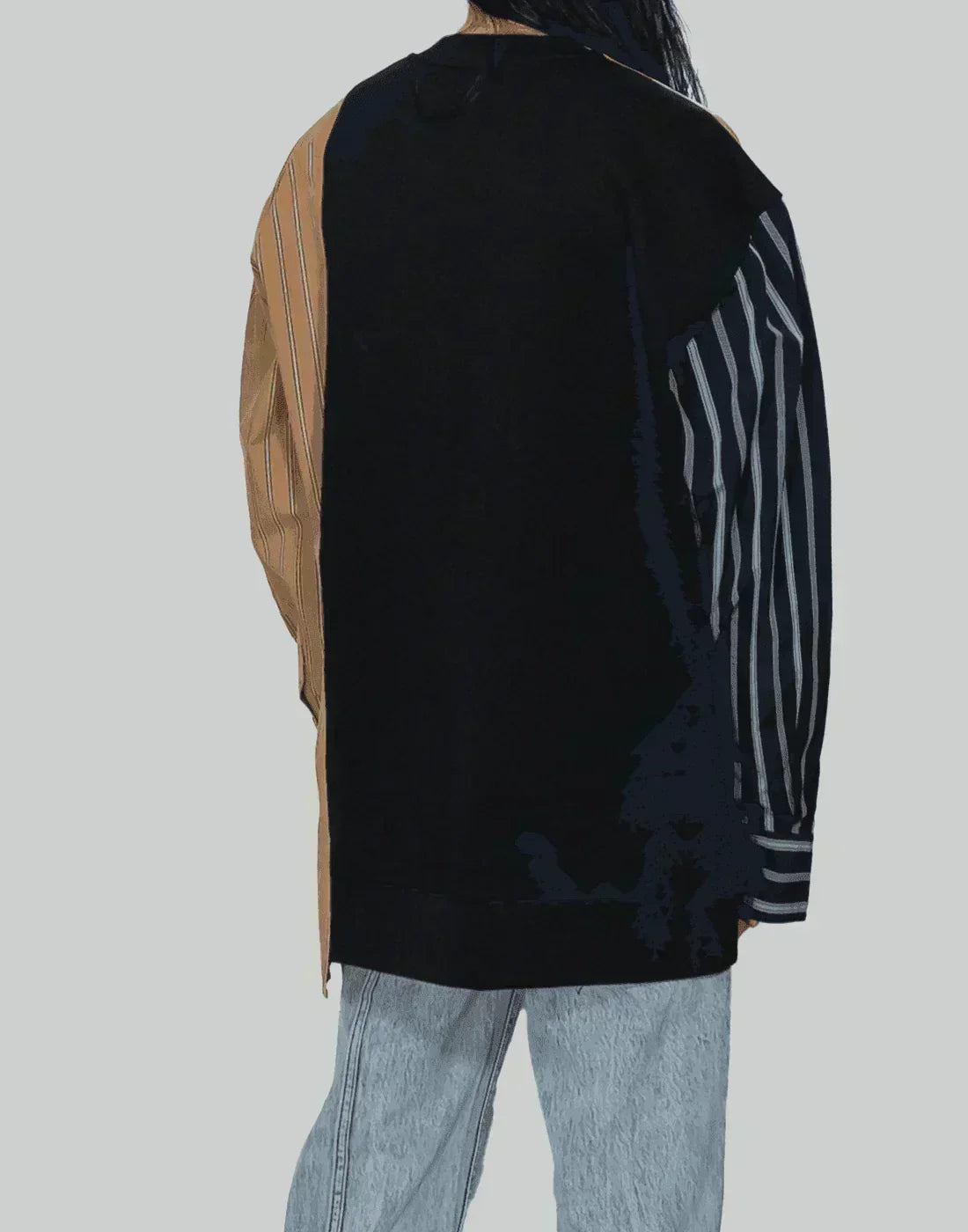 FENG CHEN WANG - SHIRT PANELLED SWEATSHIRT - 082plus