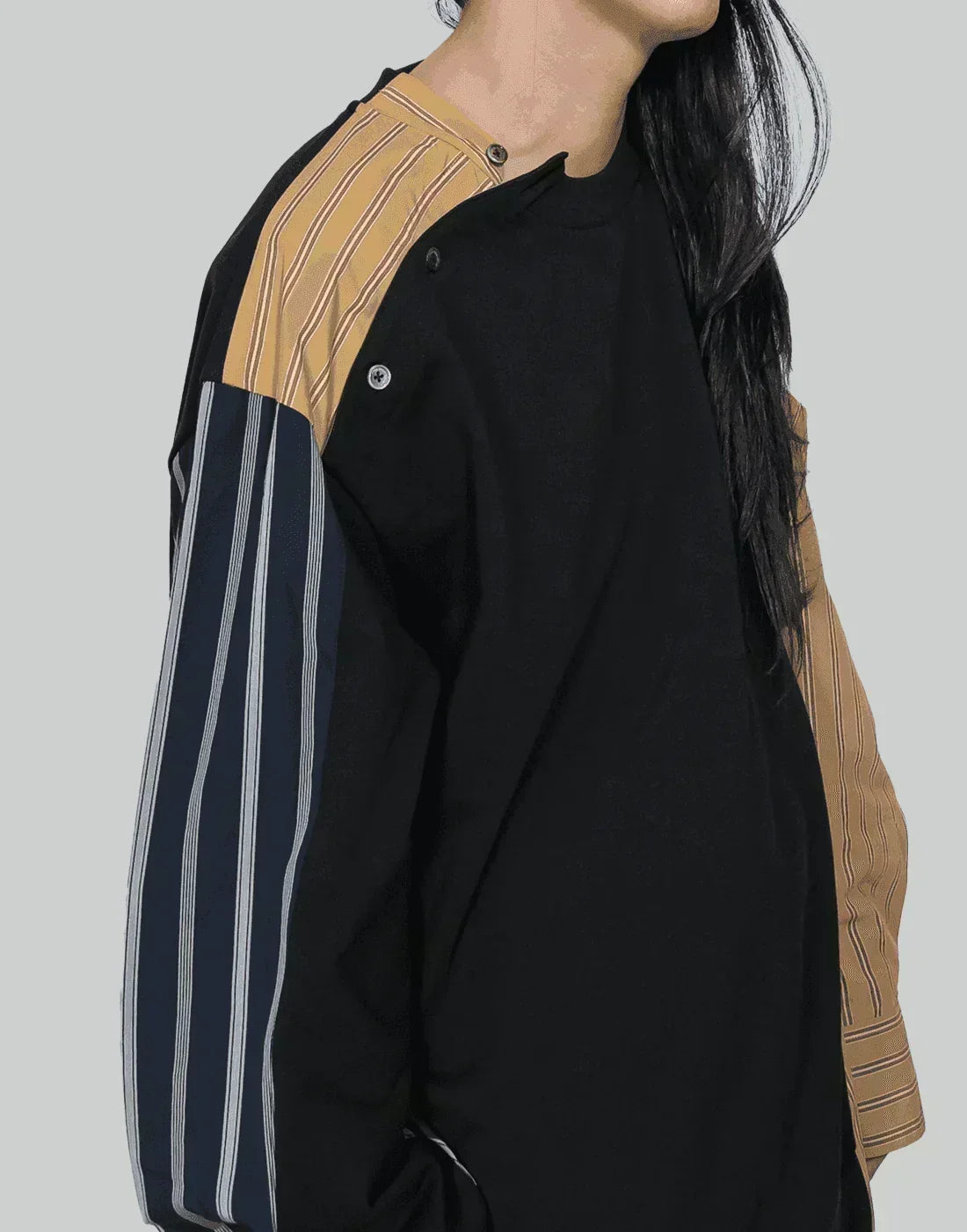 FENG CHEN WANG - SHIRT PANELLED SWEATSHIRT - 082plus