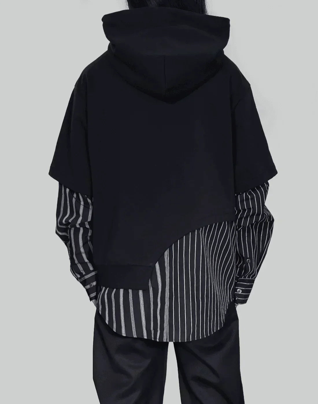 FENG CHEN WANG - SHIRTING PANELLED HOODIE - 082plus