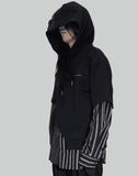 FENG CHEN WANG - SHIRTING PANELLED HOODIE - 082plus