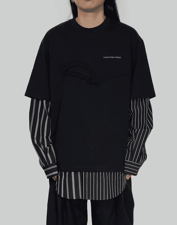 FENG CHEN WANG SHIRTING PANELLED SWEATER – 082plus