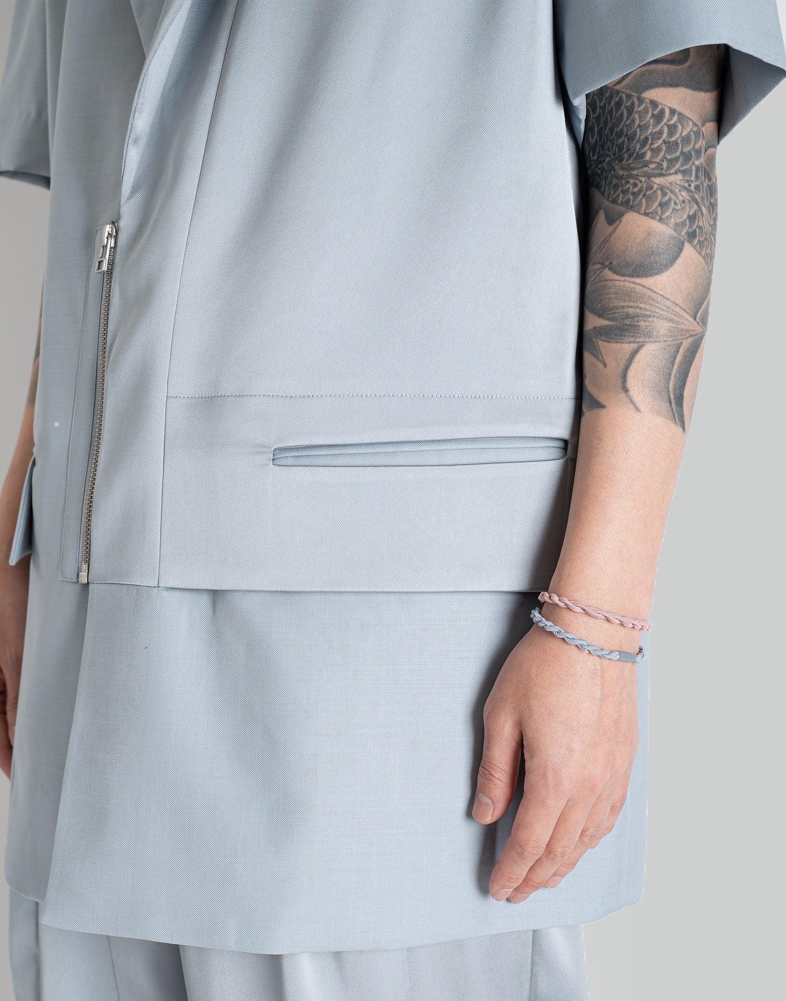 FENG CHEN WANG - SHORT SLEEVE SATIN JACKET - 082plus