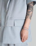 FENG CHEN WANG - SHORT SLEEVE SATIN JACKET - 082plus