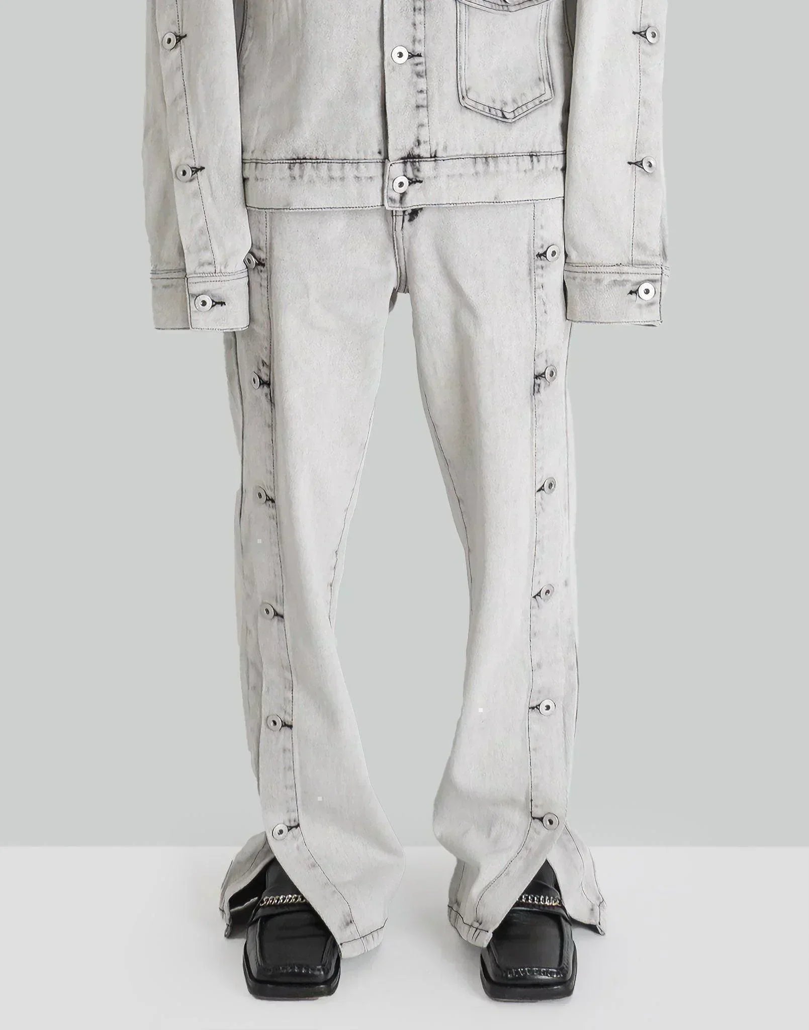 FENG CHEN WANG - SIDE RELEASE DENIM PANTS - 082plus