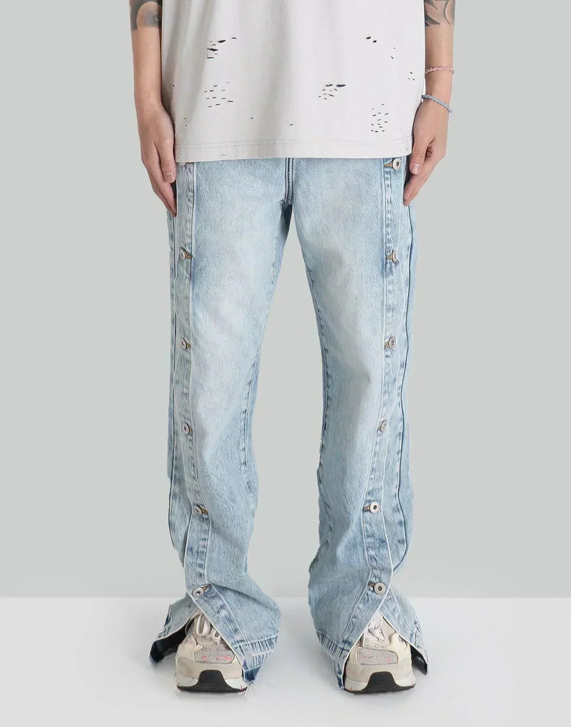 FENG CHEN WANG - SIDE RELEASE DENIM PANTS - 082plus