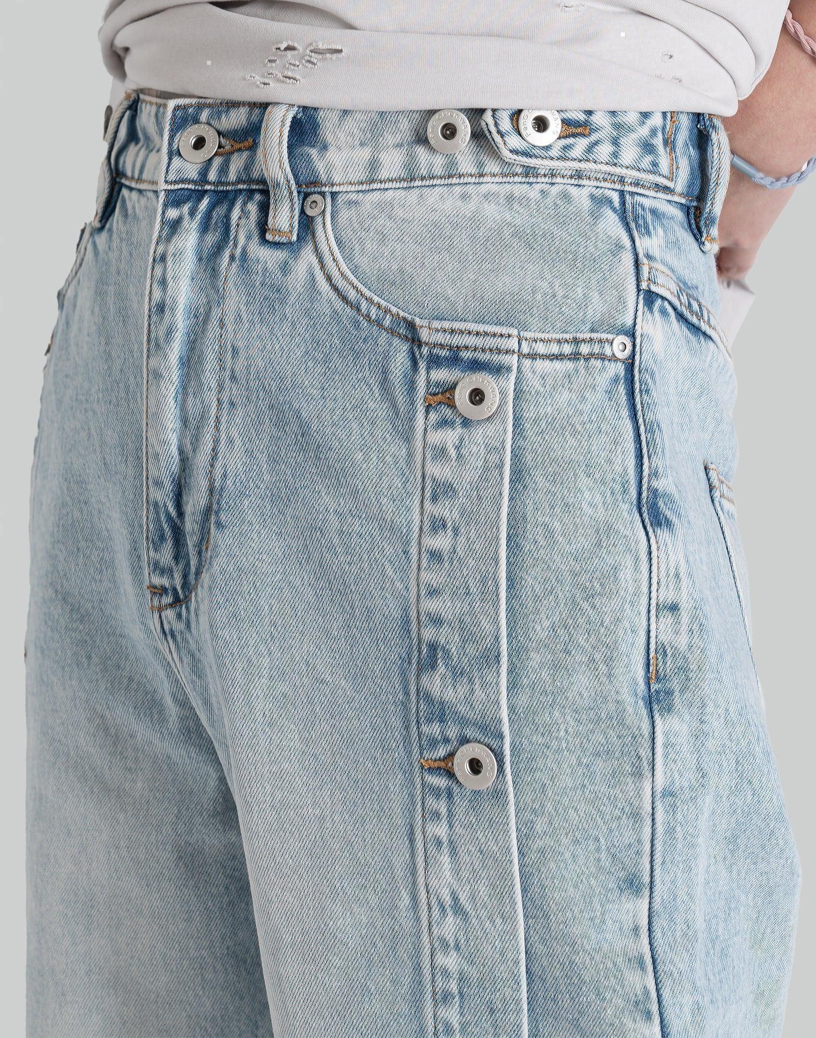 FENG CHEN WANG - SIDE RELEASE DENIM PANTS - 082plus