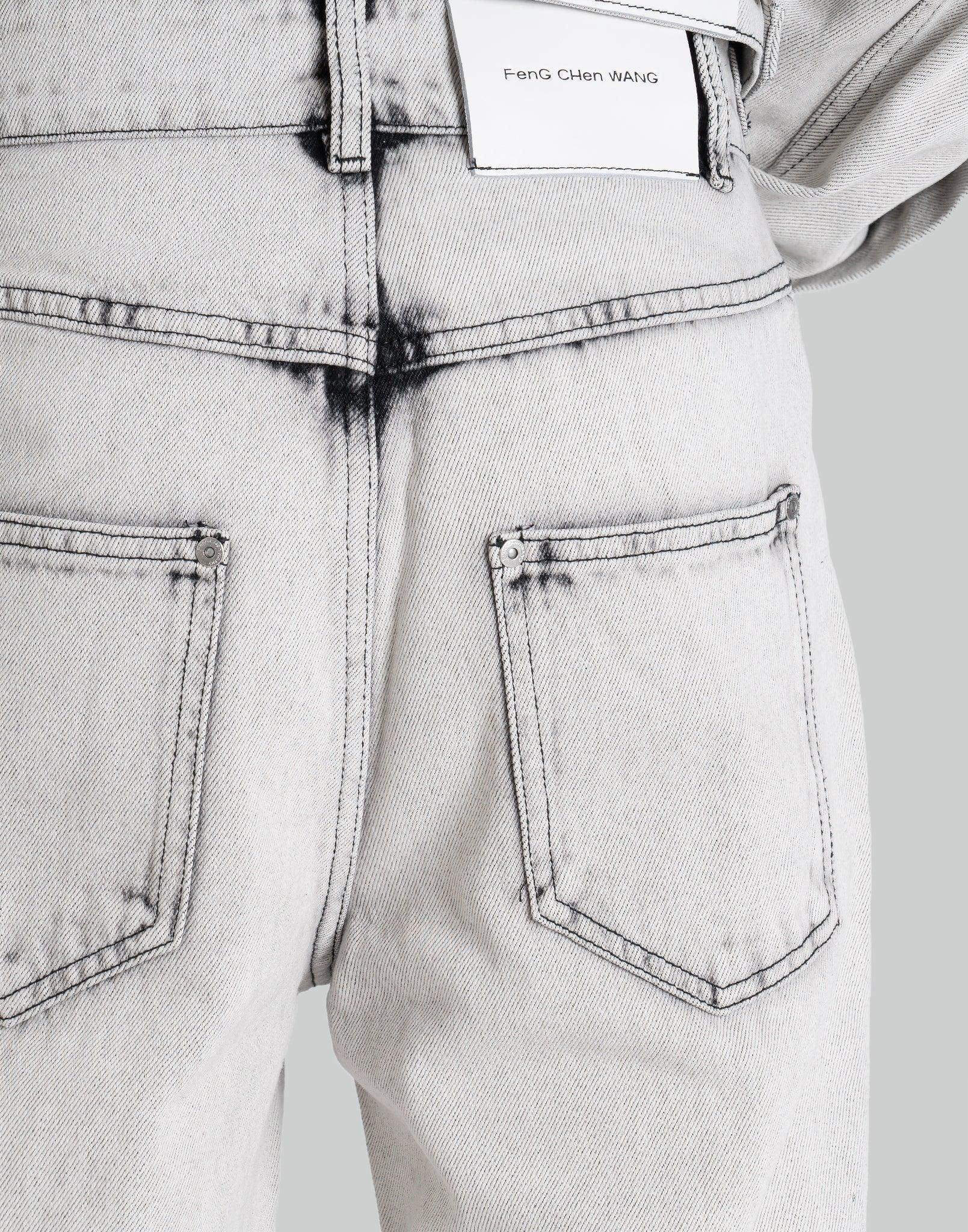 FENG CHEN WANG - SIDE RELEASE DENIM PANTS - 082plus