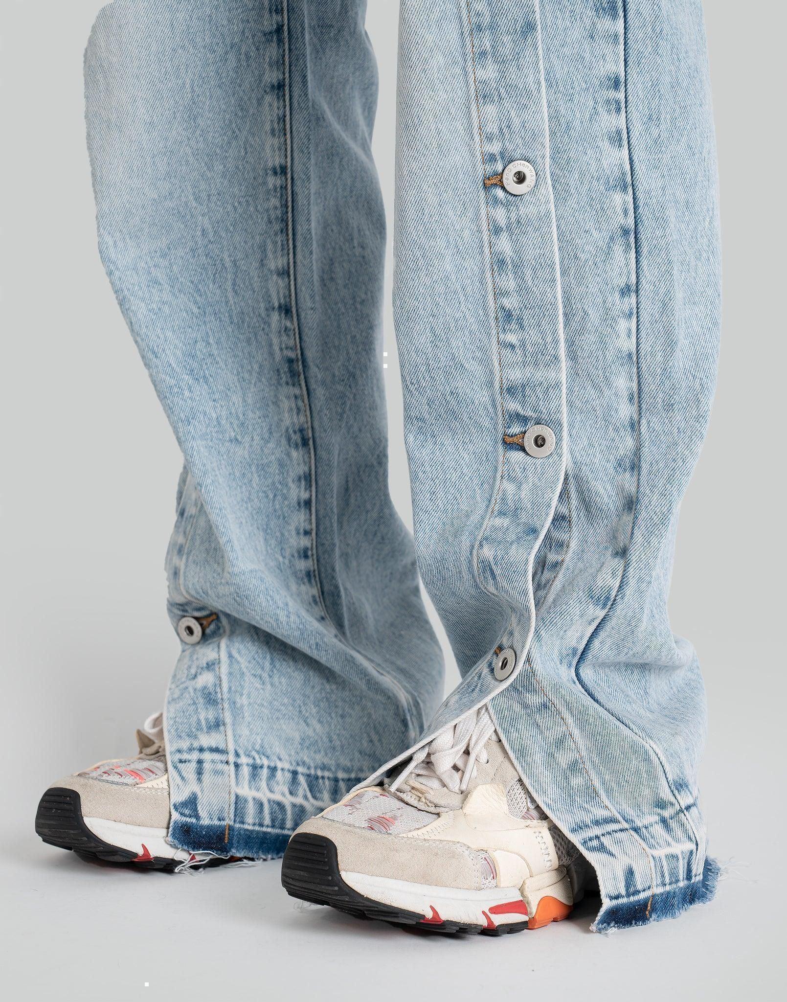 FENG CHEN WANG - SIDE RELEASE DENIM PANTS - 082plus