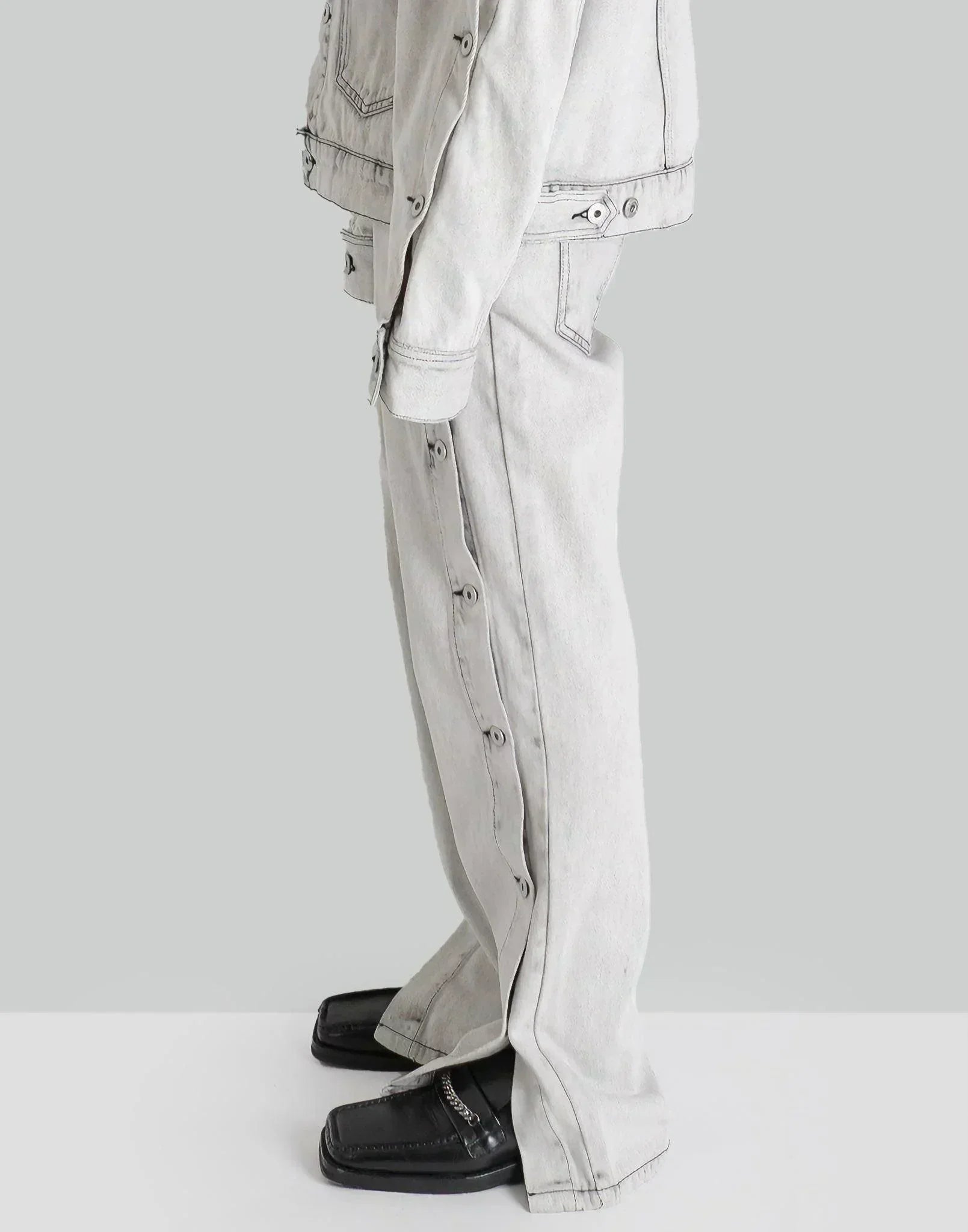 FENG CHEN WANG - SIDE RELEASE DENIM PANTS - 082plus