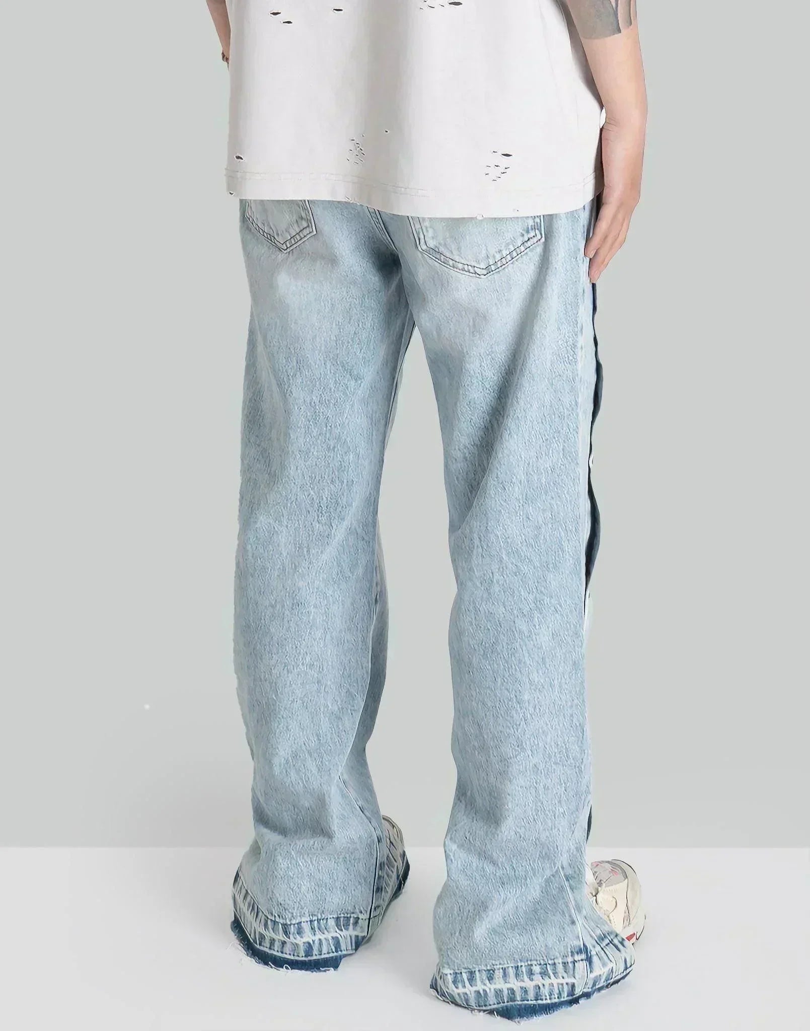 FENG CHEN WANG - SIDE RELEASE DENIM PANTS - 082plus