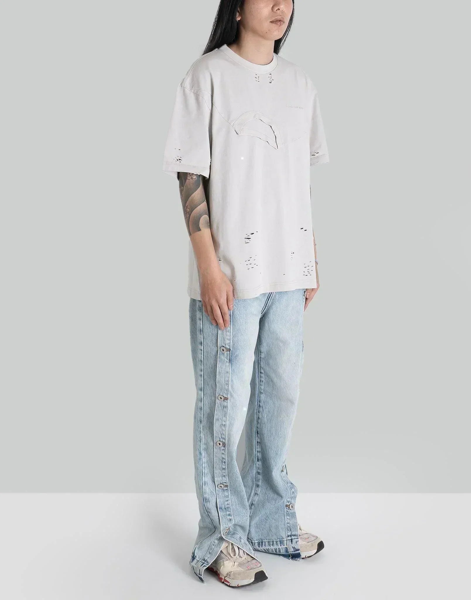 FENG CHEN WANG - SIDE RELEASE DENIM PANTS - 082plus
