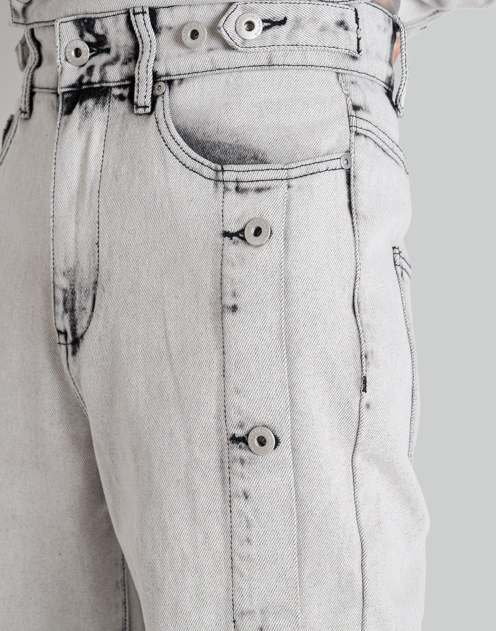 FENG CHEN WANG - SIDE RELEASE DENIM PANTS - 082plus