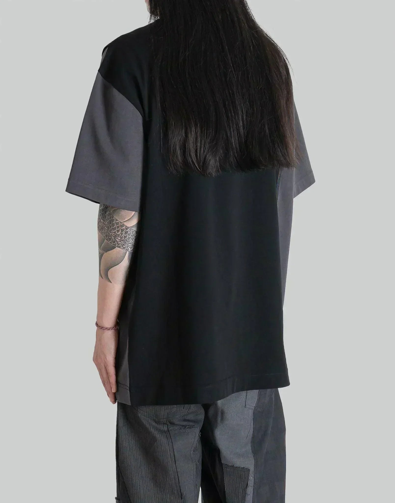 FENG CHEN WANG - STITCHING DECONSTRUCTED T-SHIRT - 082plus