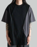 FENG CHEN WANG - STITCHING DECONSTRUCTED T-SHIRT - 082plus