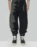 TIE DYE DOUBLE WAISTBAND JEANS