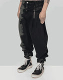 FENG CHEN WANG - TIE DYE DOUBLE WAISTBAND JEANS - 082plus