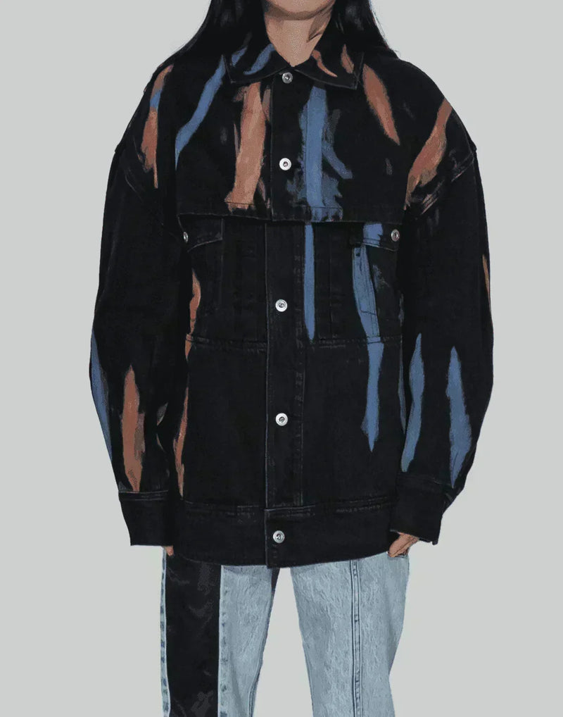 FENG CHEN WANG - TIE-DYED DENIM JACKET - 082plus